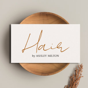 Minimal Elegant Light Pastel Hairstylist  Business Card