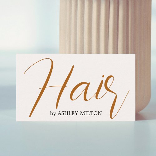 Minimal Elegant Light Pastel Hairstylist Business Card