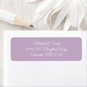 Minimal Elegant Lilac Purple Return Address Label