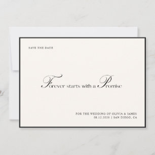 Minimal Elegant Luxury Script Wedding Save The Date