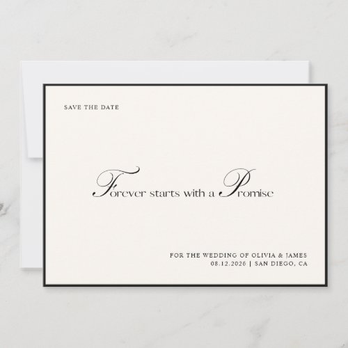 Minimal Elegant Luxury Script Wedding Save The Date