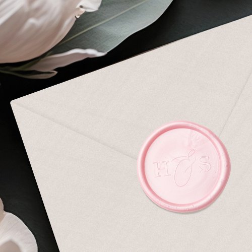 Minimal Elegant Modern Couples Wedding Monogram Wax Seal Sticker