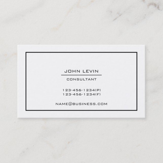 Minimal Elegant Modern Professional Logo Contact Business Card (Front)