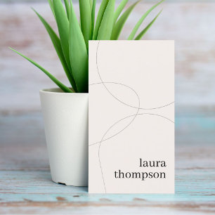 Minimal Elegant Natural Lines Consultant Business Card