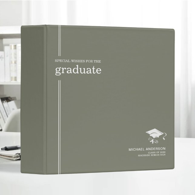 Minimal & Elegant Personalized Graduation Book 3 Ring Binder (Creator Uploaded)