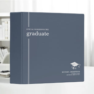 Minimal & Elegant Personalized Graduation Book 3 Ring Binder