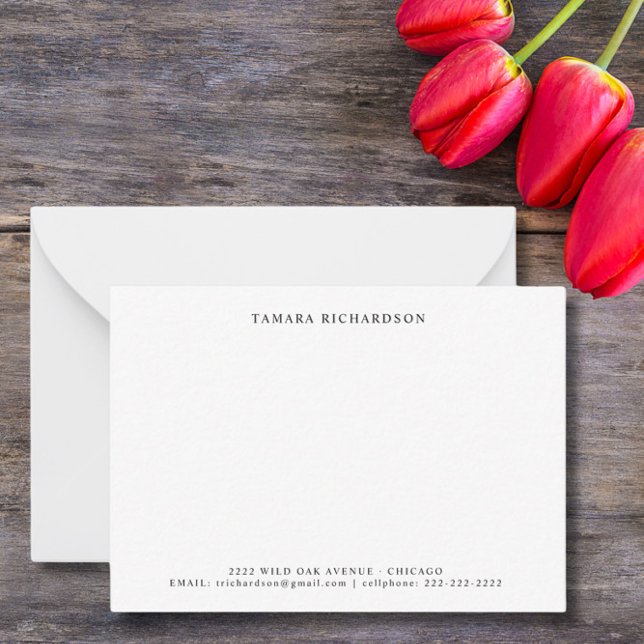 Minimal Elegant Personalized Note Card (Creator Uploaded)