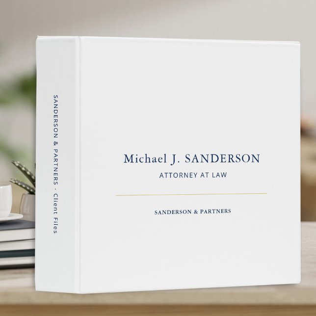 Minimal elegant professional attorney office 3 ring binder (Creator Uploaded)