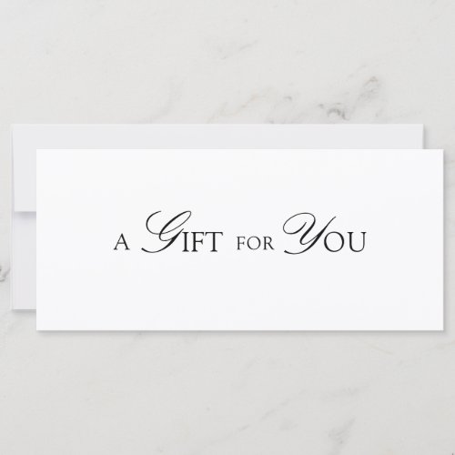 Minimal Elegant QR Code Gift Certificate