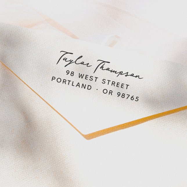 Minimal Elegant Return Address Rubber Stamp (Creator Uploaded)
