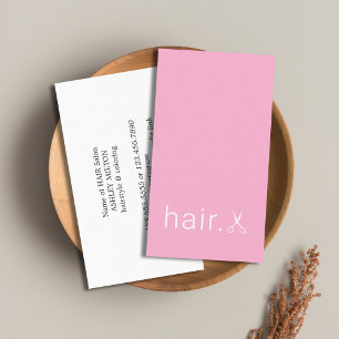 Minimal Elegant Rose White Scissors Hairstylist  Business Card