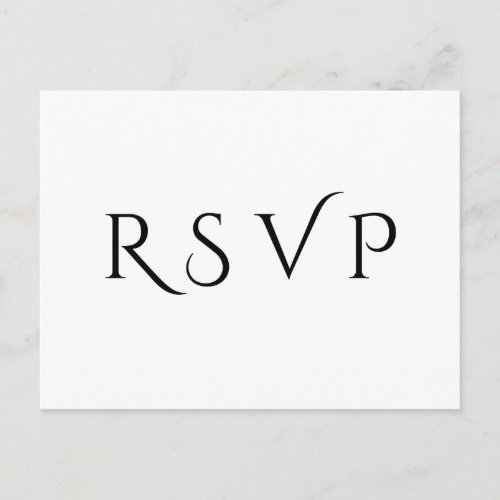 Minimal  Elegant RSVP Post Card