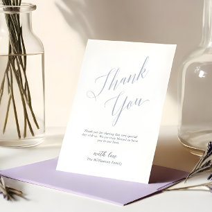 Minimal & Elegant Script Baptism Thank You Card