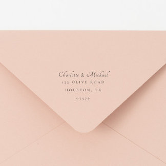 Minimal Elegant Script Modern Return Address Self-inking Stamp