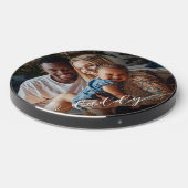 Minimal Elegant Script Personalized Daddy Photo Wireless Charger (Front 2)