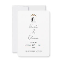 Minimal Elegant Script Wedding Invitation