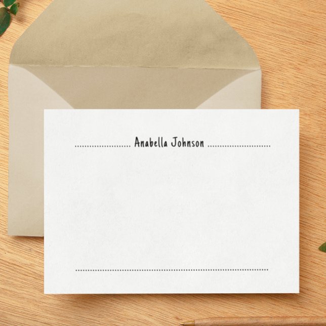 Minimal Elegant Simple Personalized Note Cards (Creator Uploaded)