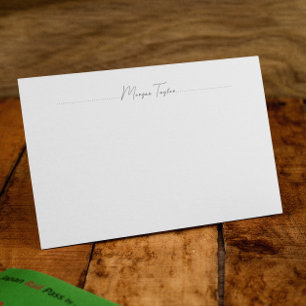 Minimal Elegant Simple Personalized Note Cards