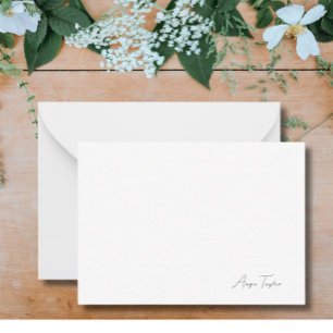 Minimal Elegant Simple Personalized Note Cards