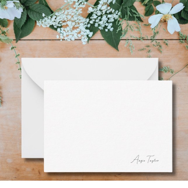 Minimal Elegant Simple Personalized Note Cards (Creator Uploaded)