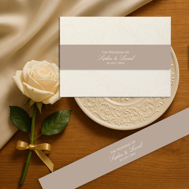 Minimal Elegant Solid Color  Invitation Belly Band (Creator Uploaded)