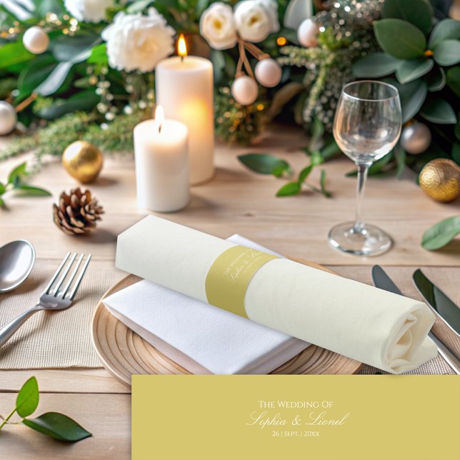 Minimal Elegant Solid Color  Napkin Bands (Creator Uploaded)
