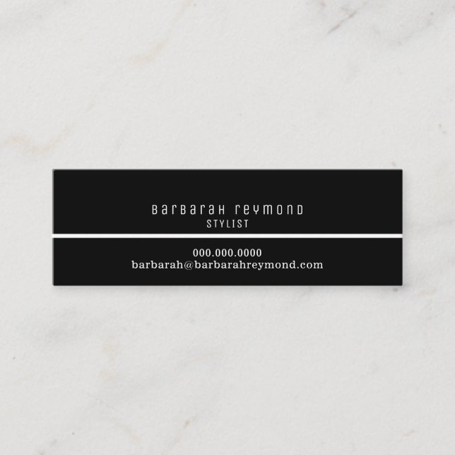 minimal elegant stylist introduction contact mini business card (Front)