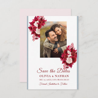 Minimal Elegant Text & Photo Design / Wedding Save The Date