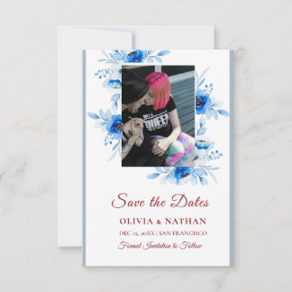 Minimal Elegant Text & Photo Design / Wedding Save The Date