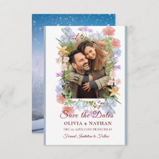 Minimal Elegant Text & Photo Design / Wedding Save The Date