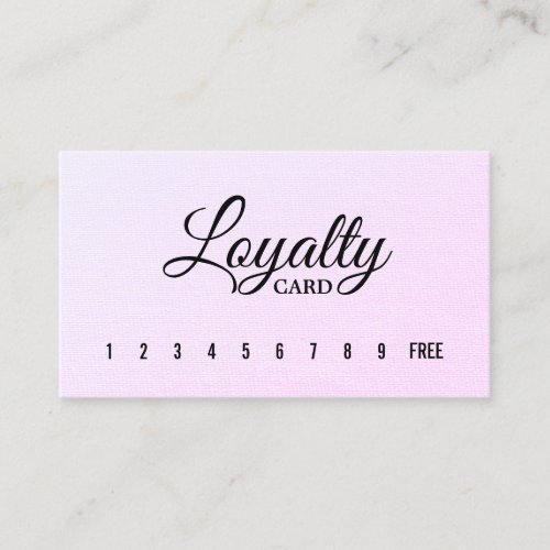 Minimal Elegant Texture Light Pastel Beauty Loyalty Card
