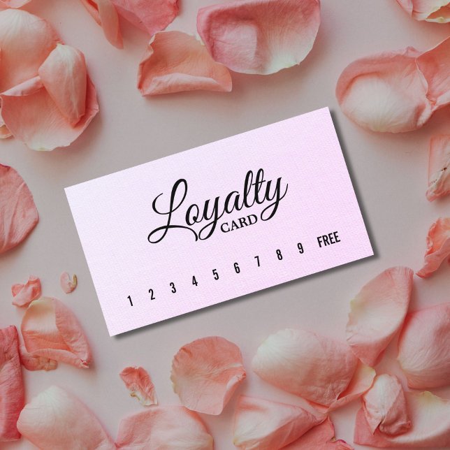 Minimal Elegant Texture Light Pastel Beauty Loyalty Card (Creator Uploaded)
