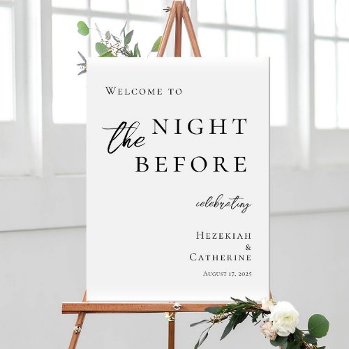 Minimal elegant The Night Before Rehearsal welcome Poster