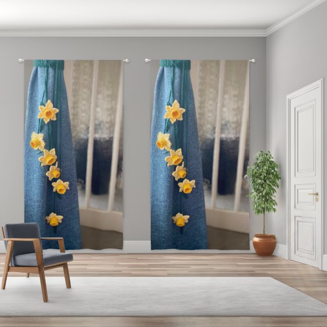 Minimal Elegant Ties Pattern | Home Decor Blackout Curtains (Wide)