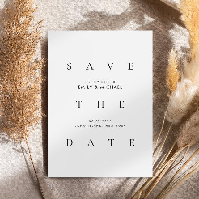 Minimal Elegant Typography Wedding Save the Date (Creator Uploaded)