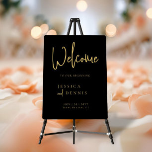 Minimal Elegant Typography Wedding Welcome Sign