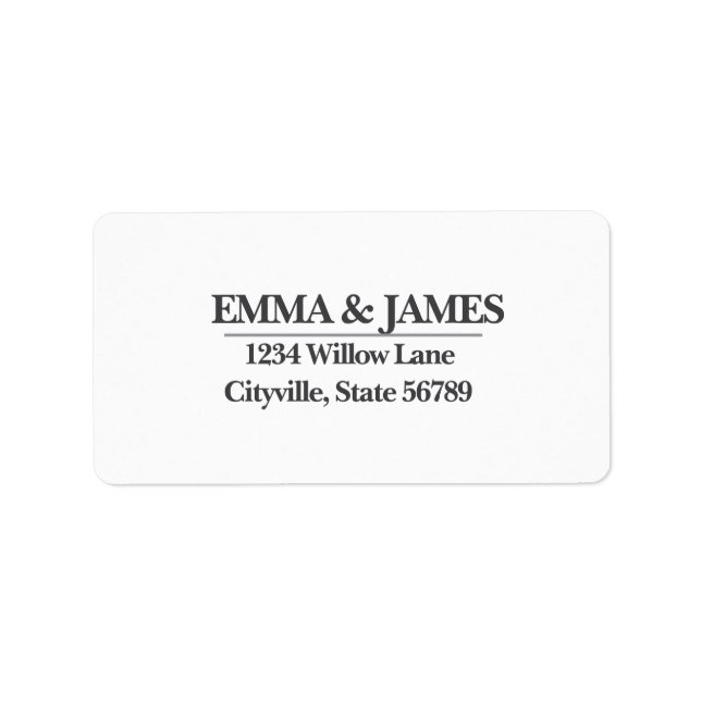 Minimal Elegant Wedding Address Labels – Ivory Mar (Front)