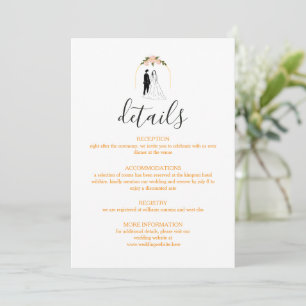 Minimal Elegant Wedding Details Card