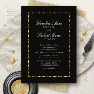 Minimal Elegant Wedding Foil Invitation