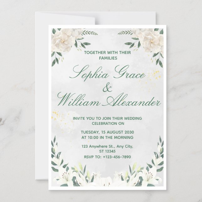 Minimal Elegant Wedding Invitation (Front)