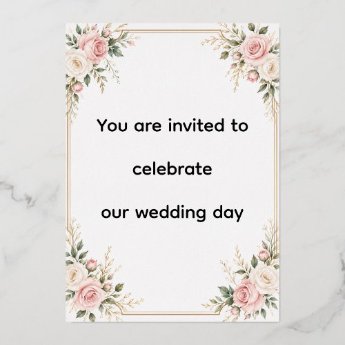 Minimal Elegant Wedding Invitation Template