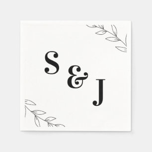 Minimal Elegant Wedding Napkins
