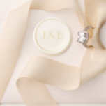 Minimal Elegant White Art Deco Wedding Monogrammed Wax Seal Stamp<br><div class="desc">Minimal Elegant White Art Deco Wedding Monogrammed Wax Seal Stamp</div>