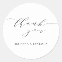 White and Black Greenery Wedding Envelope Stickers