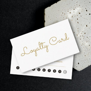Minimal Elegant White Beauty Salon Loyalty Card