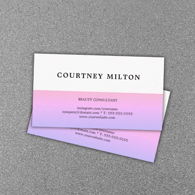 Minimal Elegant White Pale Pink Consultant Business Card (Creator Uploaded)