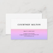 Minimal Elegant White Pale Pink Consultant Business Card (Front/Back)