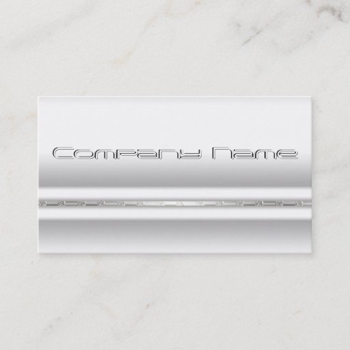 Customizable Minimal Elegant White Satin  Business Card