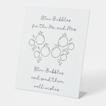 Minimal Elegant Wispy Bubble Send Off Sign