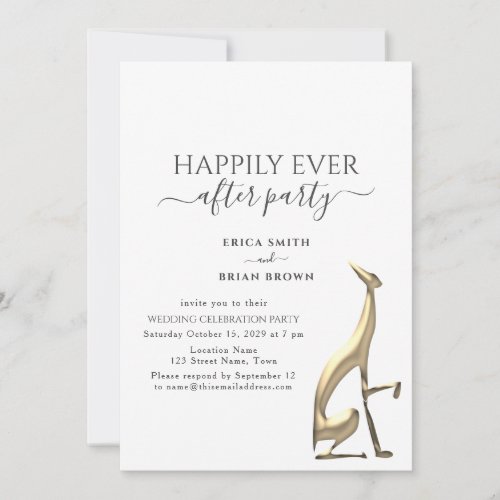 Minimal Elopement Reception Wedding Invitation